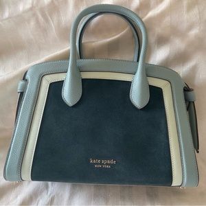 Knott Colorblocked Leather & Suede Medium Zip-top Satchel- SOLD OUT ONLINE